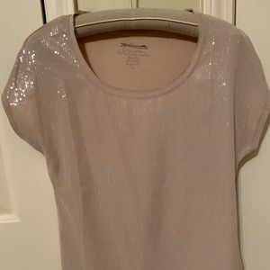 Clear Sequined Top